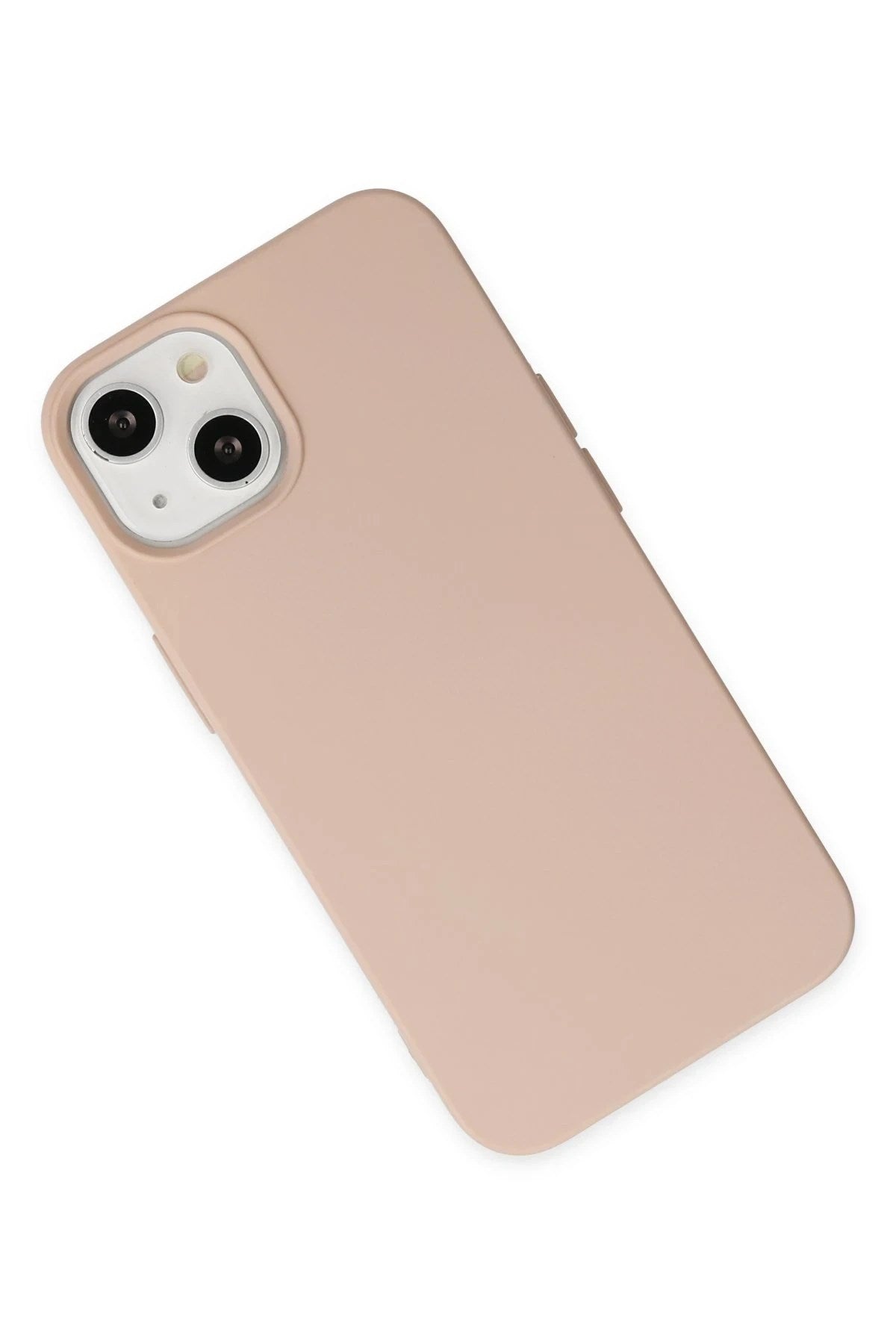 Mey İthalat® iPhone 14 Plus Kılıf Nano içi Kadife Silikon - Pudra