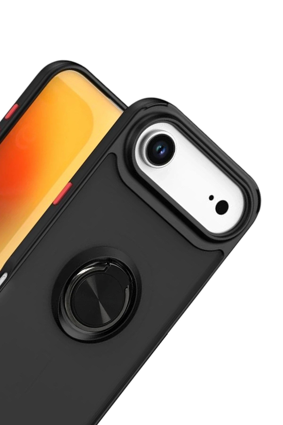 Mey İthalat® iPhone 17 Air Montreal Yüzüklü Silikon Kapak - Siyah