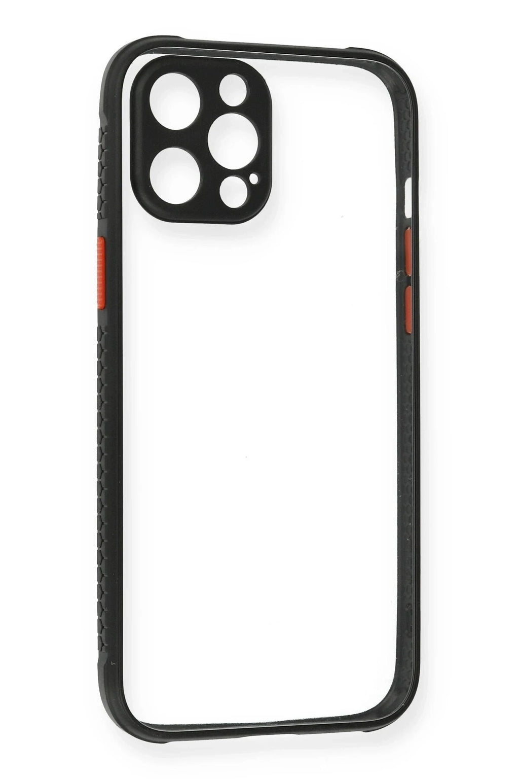 Mey İthalat® iPhone 12 Pro Kılıf Miami Şeffaf Silikon - Siyah