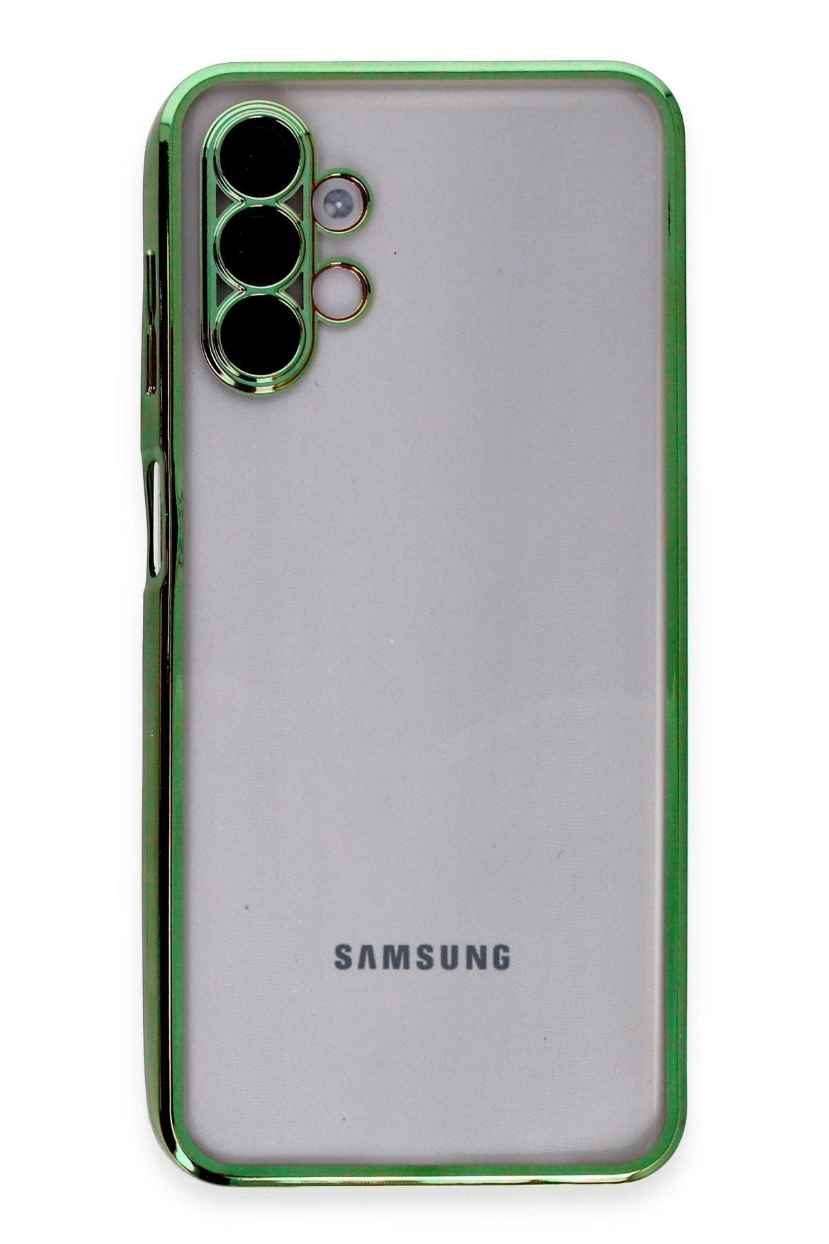 Mey İthalat® Samsung Galaxy A04S Kılıf Lensli Silikon - Yeşil
