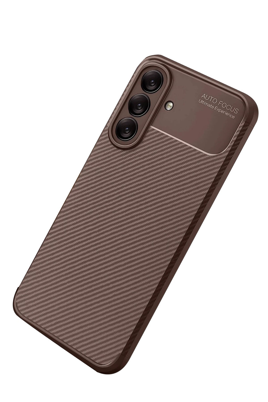 Mey İthalat® Samsung Galaxy A56 Kılıf Auto Focus Karbon Kapak - Kahverengi