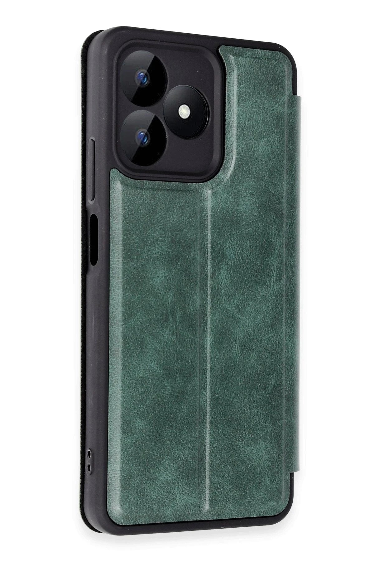 Mey İthalat® Realme Note 50 4G Kılıf Flip Cover - Koyu Yeşil