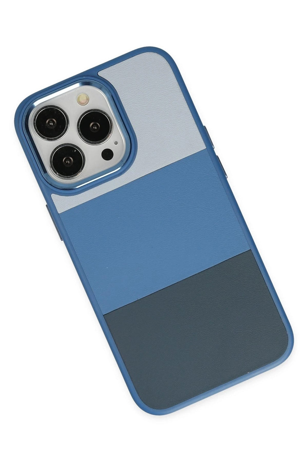 Mey İthalat® iPhone 14 Pro Max Kılıf King Kapak - Açık Mavi-Lacivert