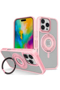 Mey İthalat® iPhone 16 Pro Banza Magsafe Standlı Kapak - Pembe