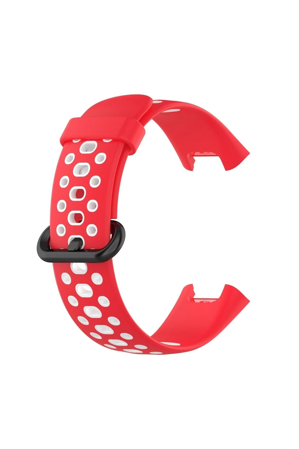 Mey İthalat® Redmi Watch 2 Spor Delikli Kordon - Kırmızı-Beyaz