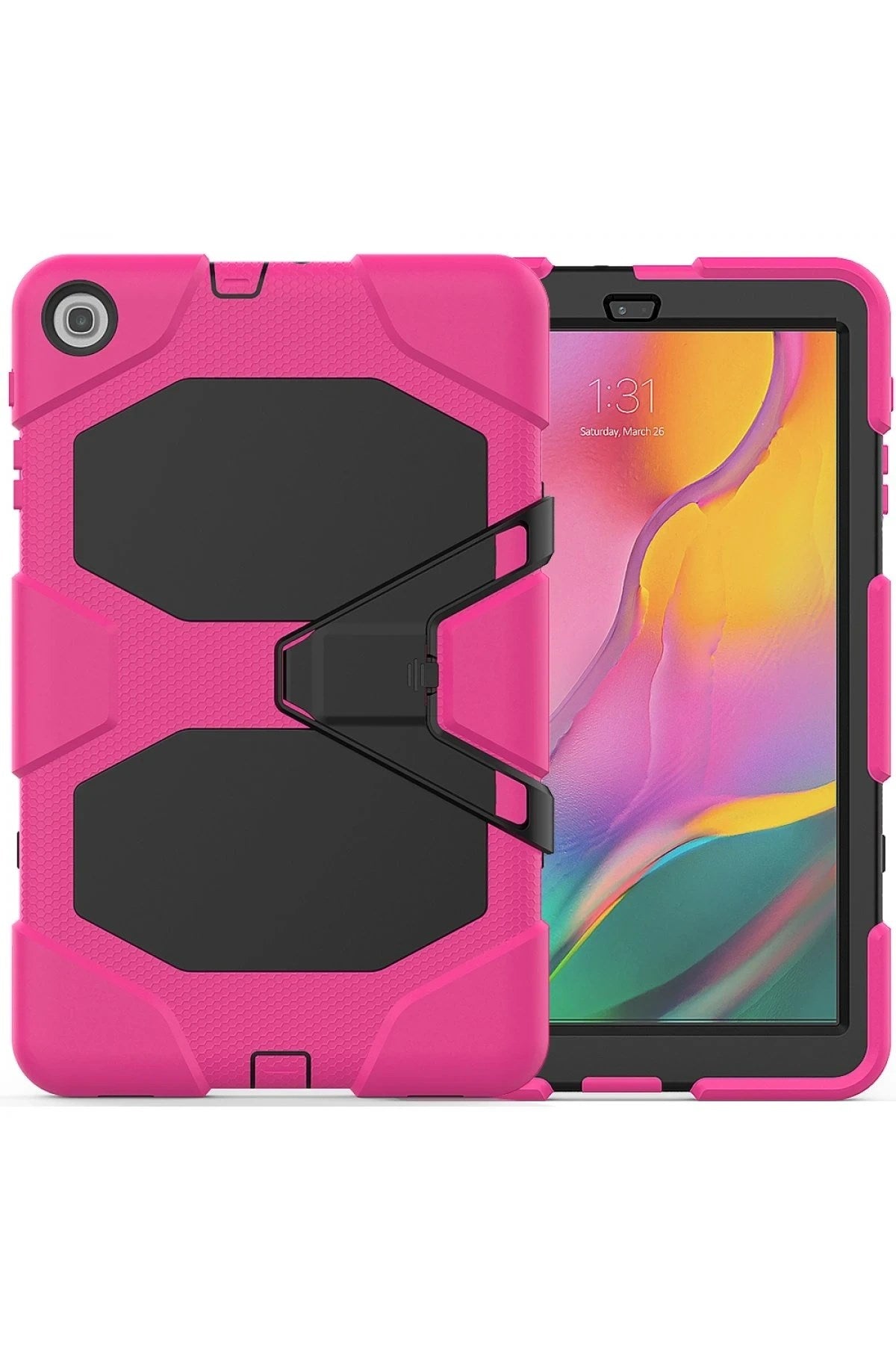 Mey İthalat® Samsung Galaxy T510 Tab A 10.1 Kılıf Griffin Tablet Kapak - Pembe