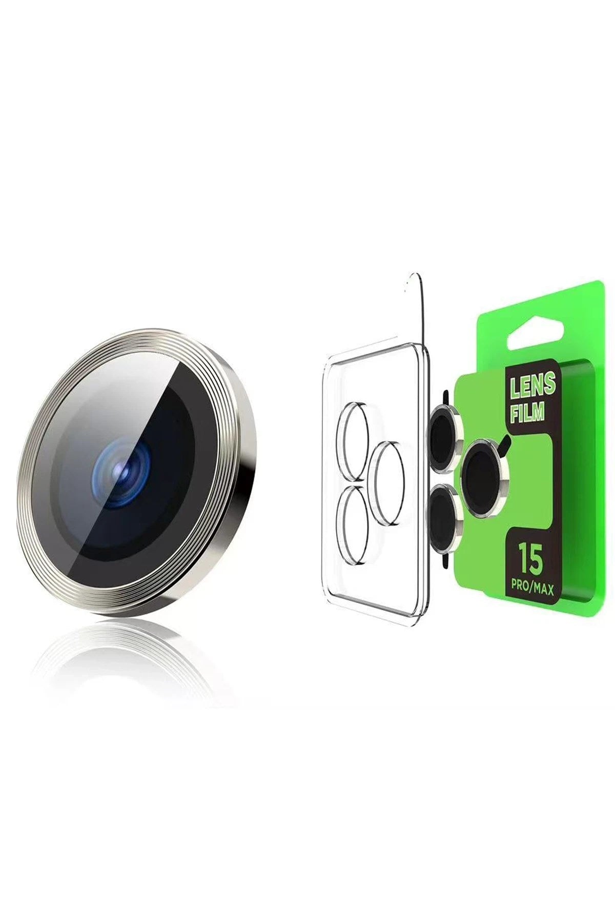 Mey İthalat® iPhone 15 Pro Raze Metal Kamera Lens - Siyah