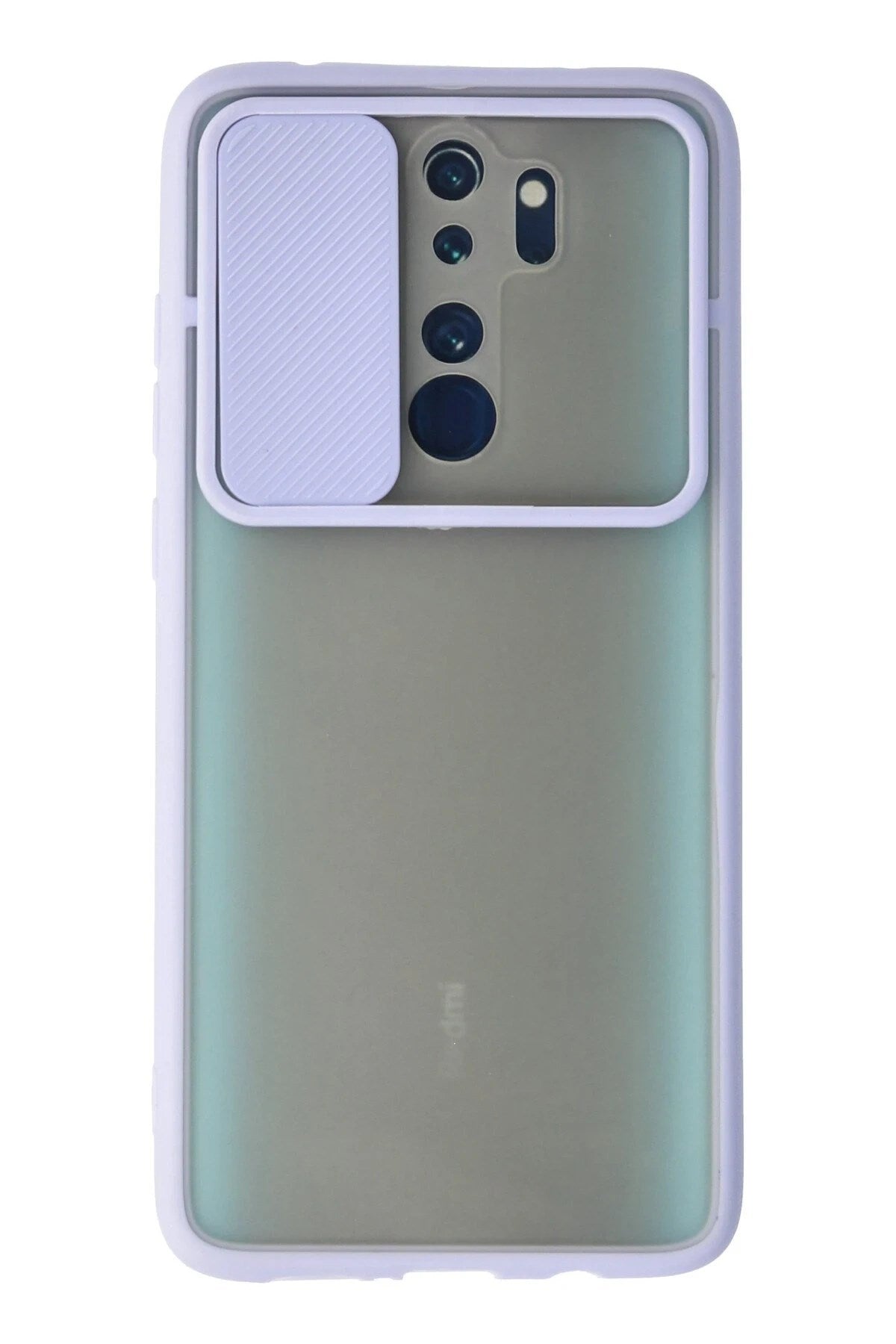 Mey İthalat® Redmi Note 8 Pro Kılıf Palm Buzlu Kamera Sürgülü Silikon - Lila