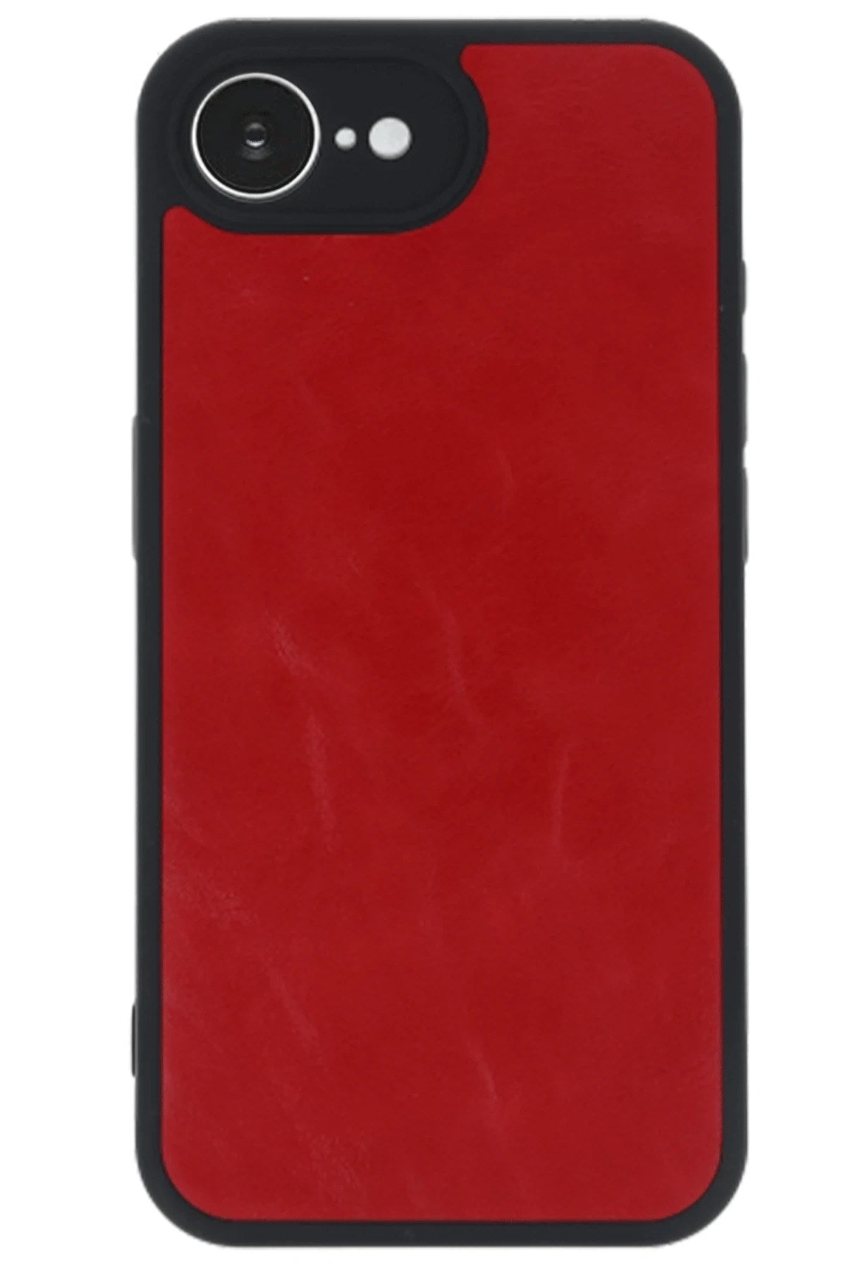 Mey İthalat® iPhone 16E Kılıf Aras Deri Kapak - Kırmızı