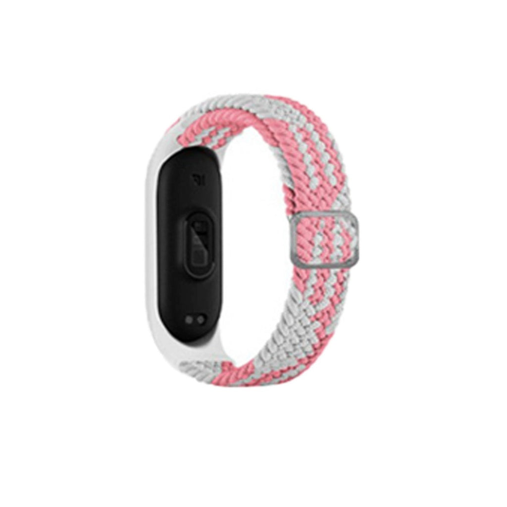 Mey İthalat® Mi Band 4 Star Kordon - Pembe-Beyaz