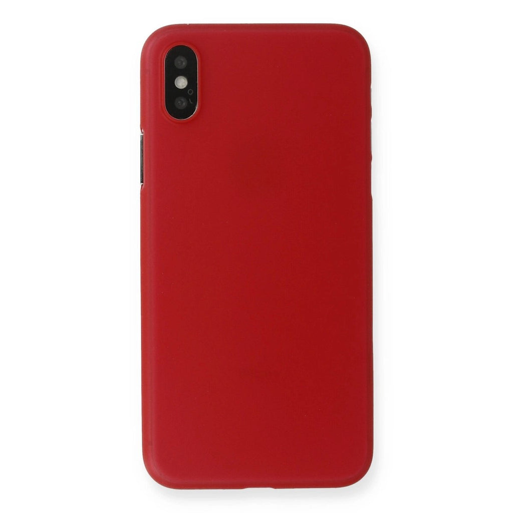 Mey İthalat® iPhone XS Max Kılıf PP Ultra İnce Kapak - Kırmızı