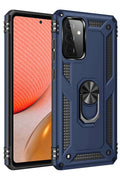 Mey İthalat® Samsung Galaxy A72 Kılıf Sofya Yüzüklü Silikon Kapak - Lacivert