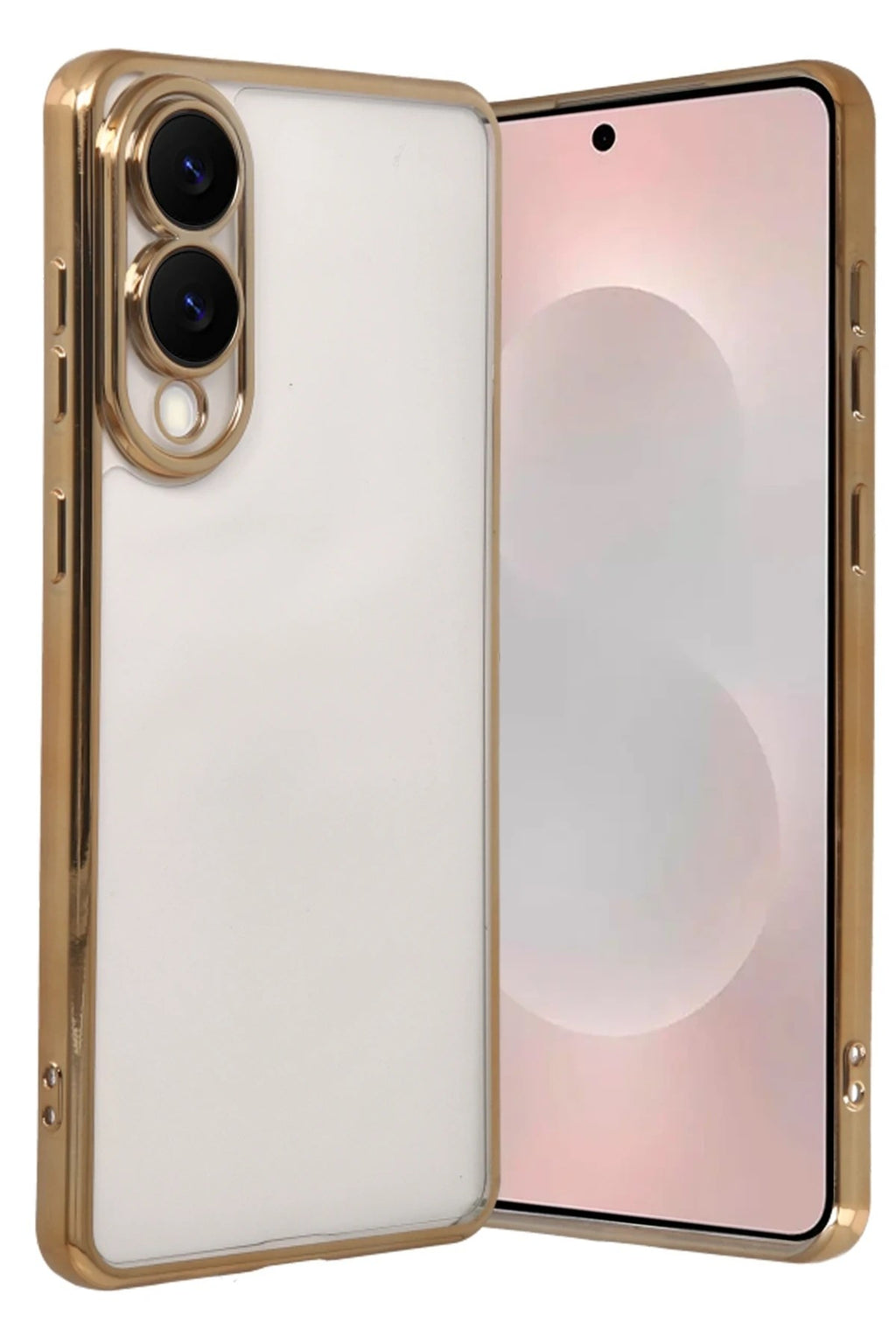 Mey İthalat® Samsung Galaxy S25 Edge Lensli Silikon - Gold