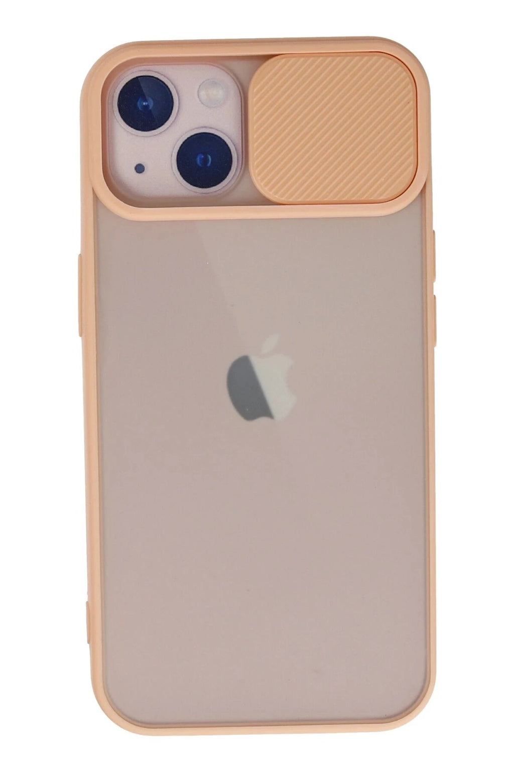Mey İthalat® iPhone 13 Kılıf Palm Buzlu Kamera Sürgülü Silikon - Pembe