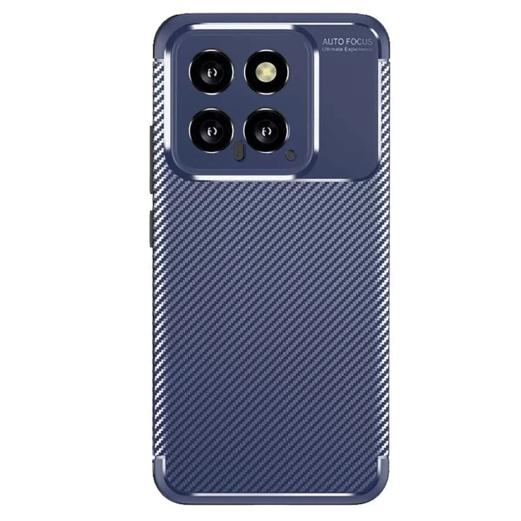 Mey İthalat® Mi 14T Kılıf Auto Focus Karbon Kapak - Lacivert