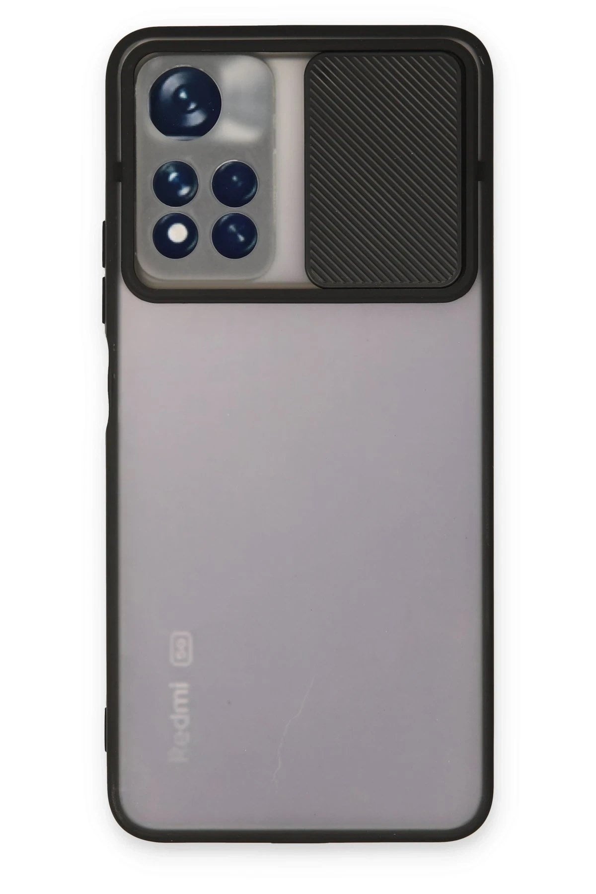 Mey İthalat® Redmi Note 11T Kılıf Palm Buzlu Kamera Sürgülü Silikon - Siyah