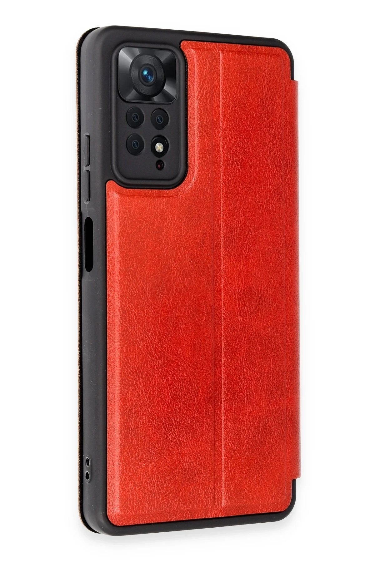 Mey İthalat® Redmi Note 12 Pro 4G Kılıf Flip Cover - Kırmızı
