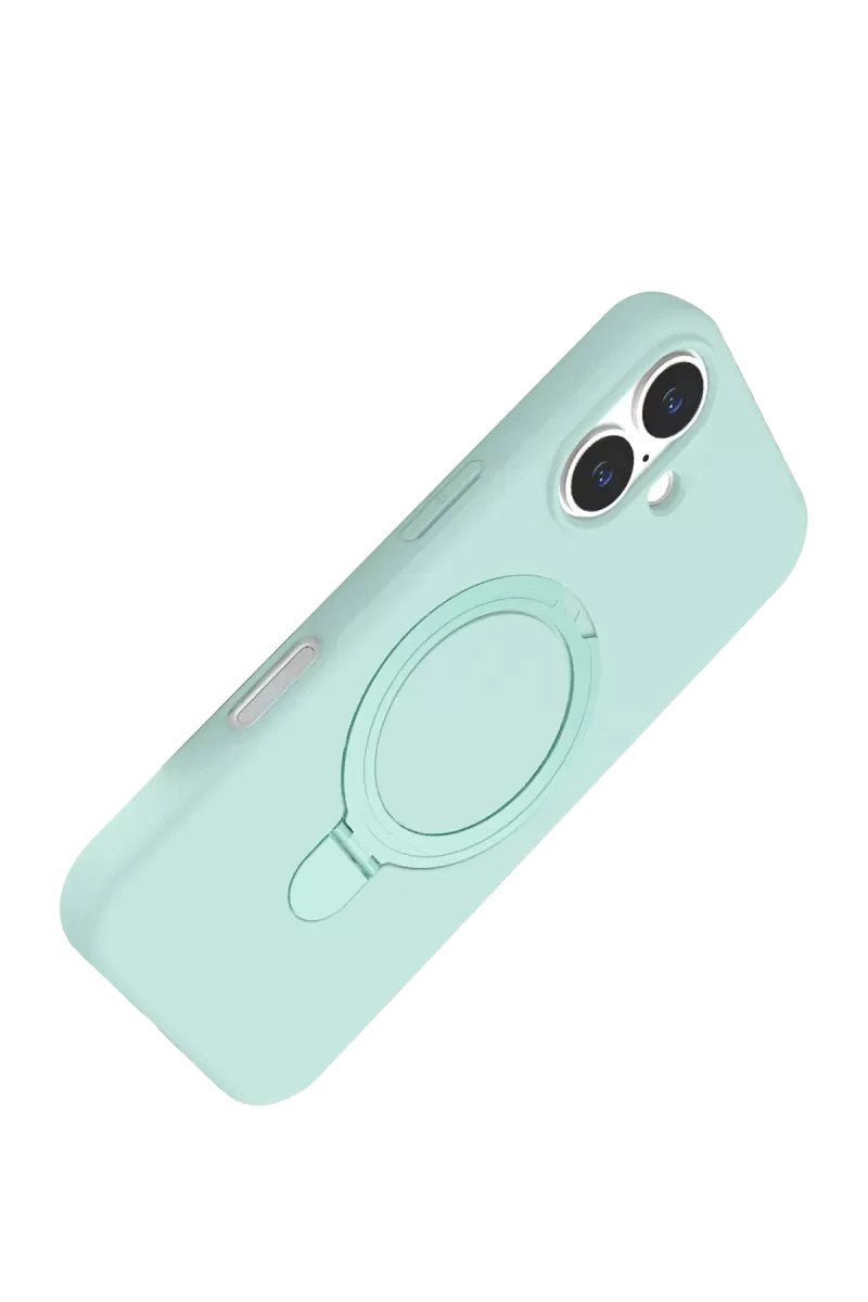 Mey İthalat® iPhone 17 Regal Magsafe Standlı Kapak - Su Yeşili