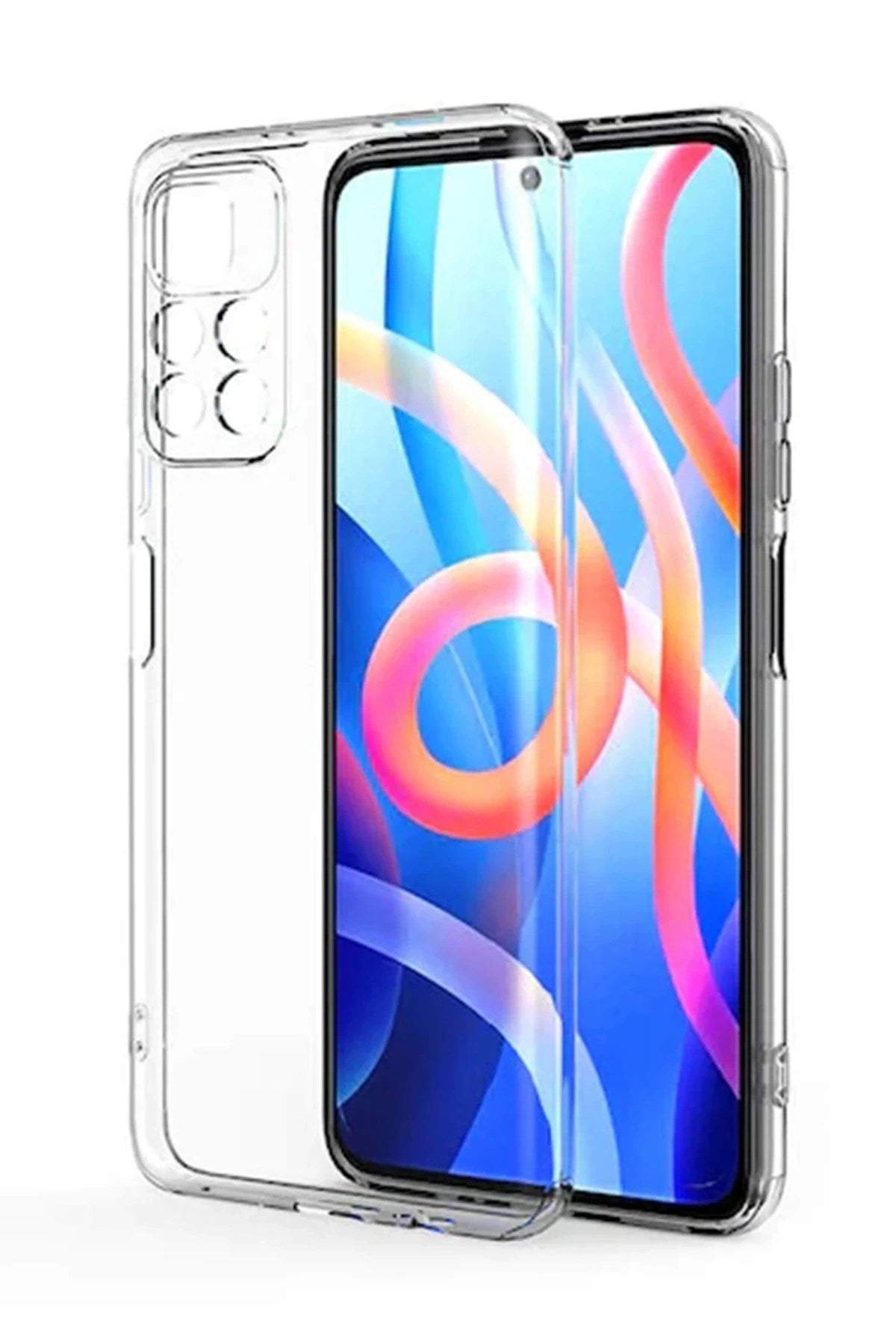 Mey İthalat® Poco M4 Pro 4G Kılıf Lüx Şeffaf Silikon