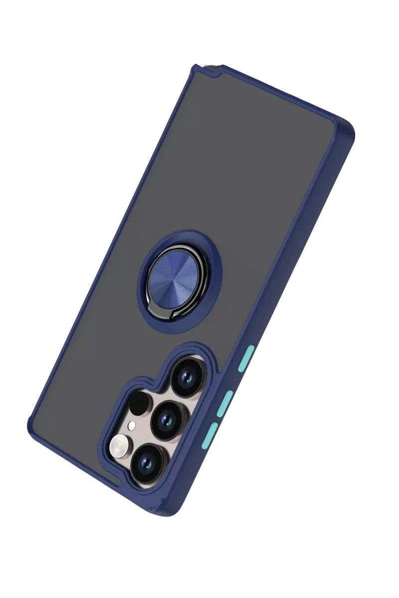 Mey İthalat® Samsung Galaxy S26 Ultra Montreal Yüzüklü Silikon Kapak - Lacivert
