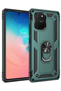Mey İthalat® Samsung Galaxy A91 / S10 Lite Kılıf Sofya Yüzüklü Silikon Kapak - Yeşil
