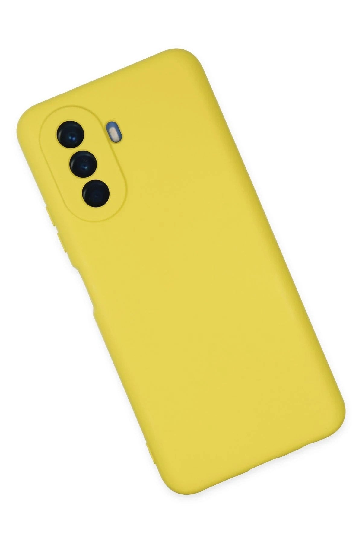 Mey İthalat® Huawei Nova Y70 Kılıf Nano içi Kadife Silikon - Sarı