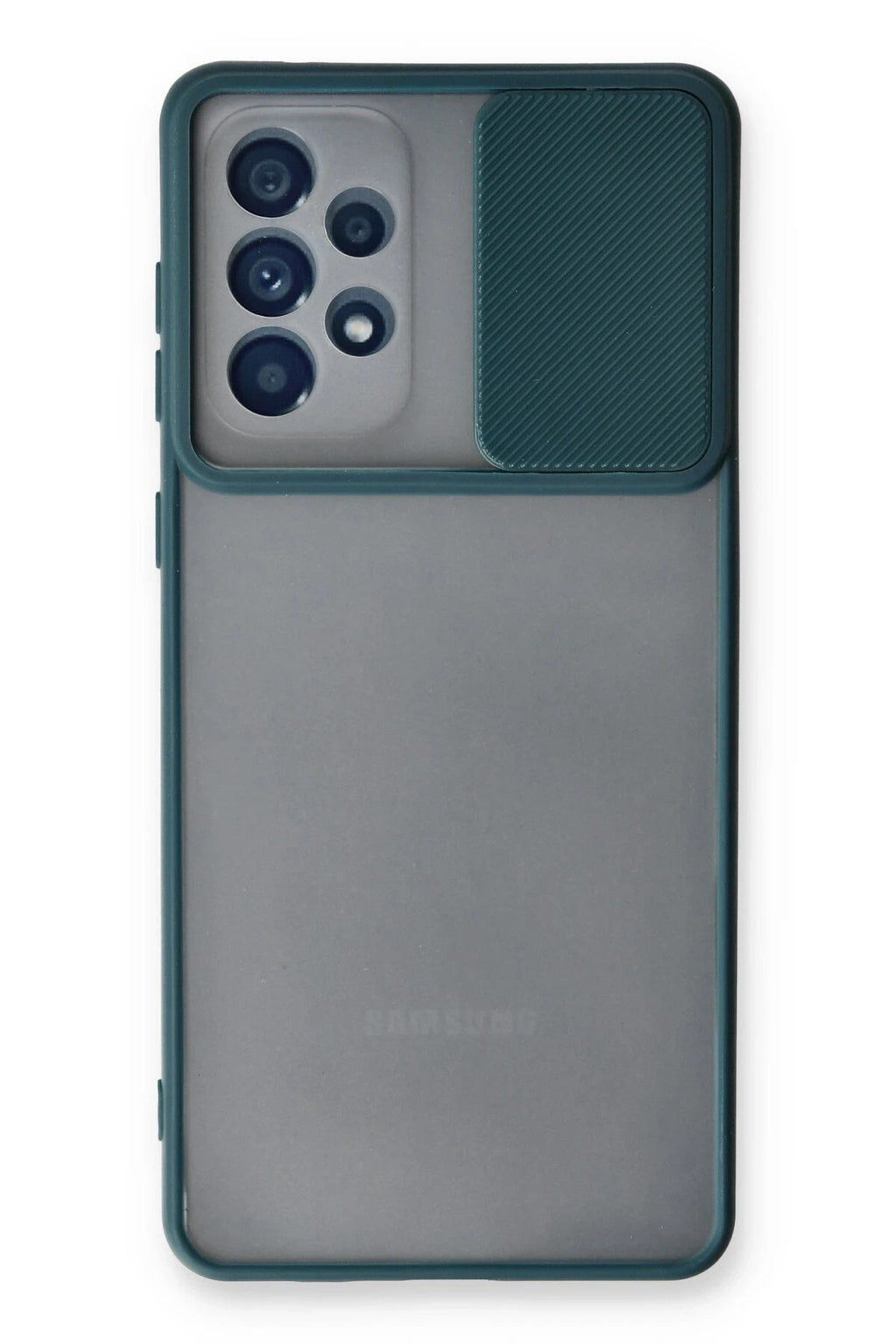 Mey İthalat® Samsung Galaxy A53 5G Kılıf Palm Buzlu Kamera Sürgülü Silikon - Yeşil