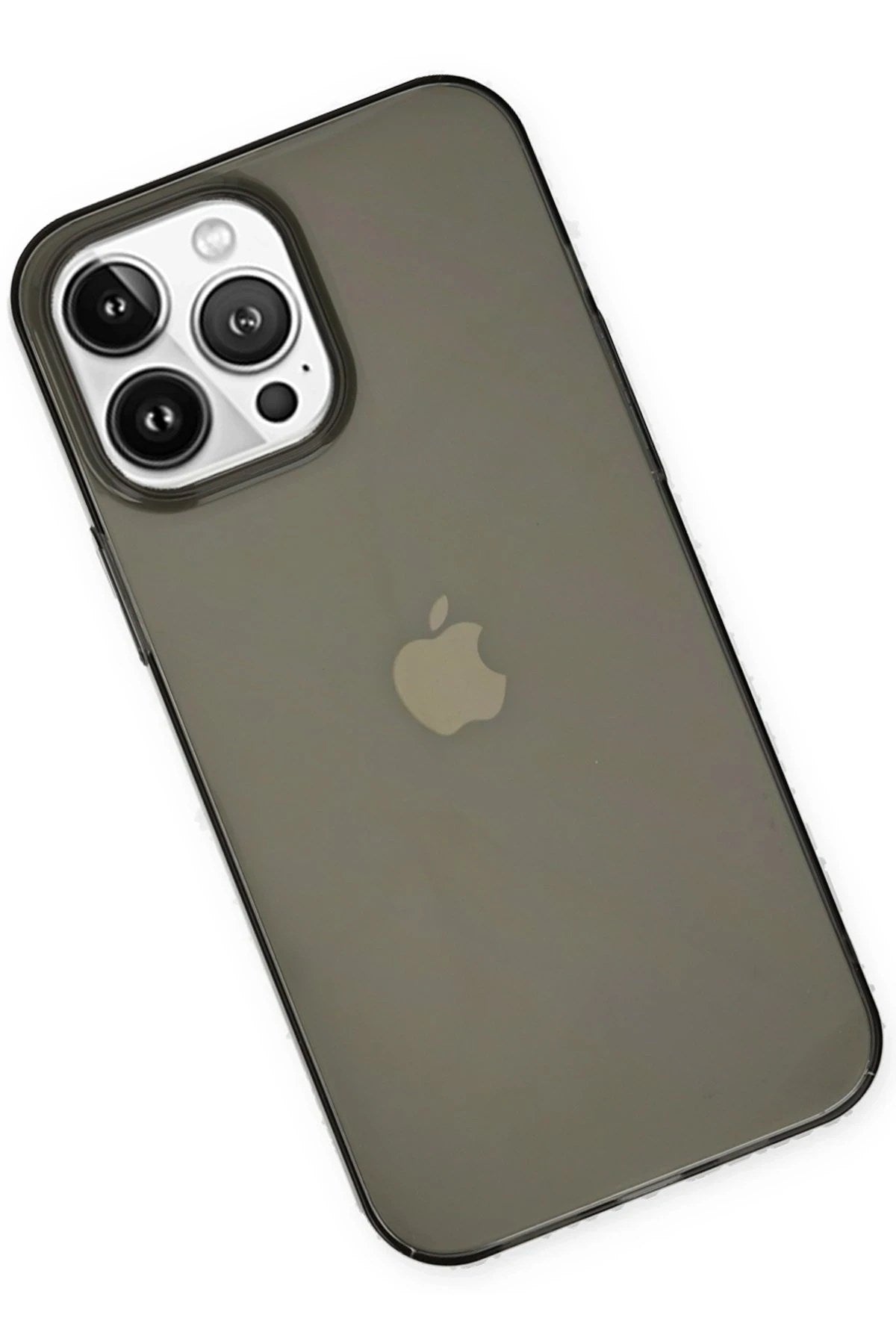 Mey İthalat® iPhone 14 Pro Kılıf Pc Sert Şeffaf Kapak - Siyah