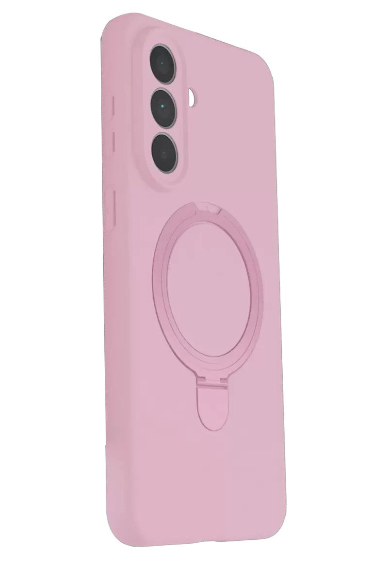 Mey İthalat® Samsung Galaxy A57 5G Regal Magsafe Standlı Kapak - Açık Pembe