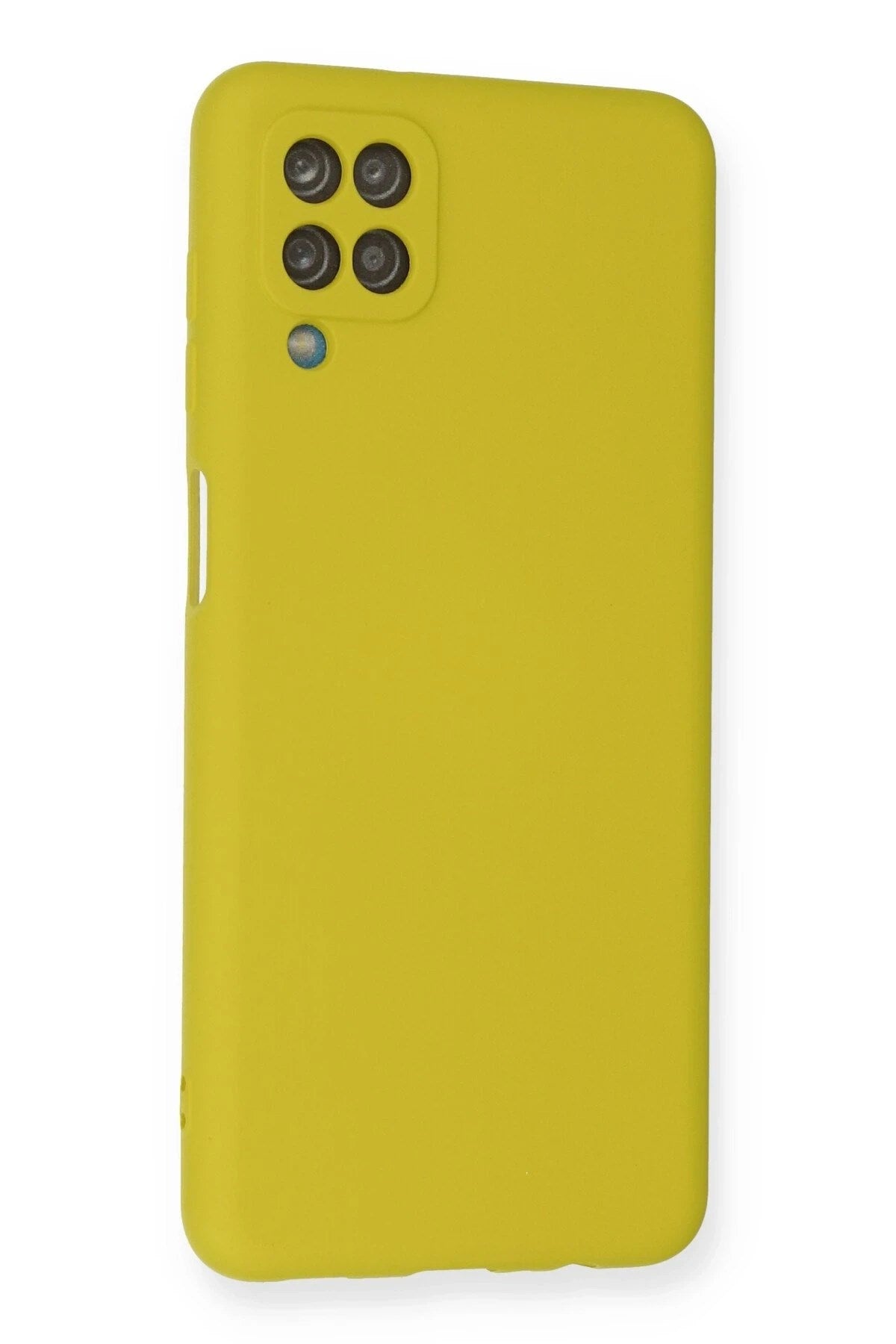 Mey İthalat® Samsung Galaxy A12 Kılıf Nano içi Kadife Silikon - Sarı