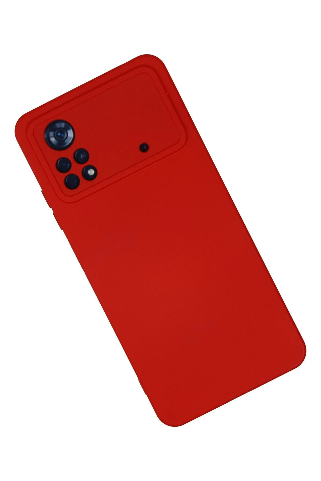 Mey İthalat® Poco X4 Pro 5G Kılıf Nano içi Kadife Silikon - Kırmızı