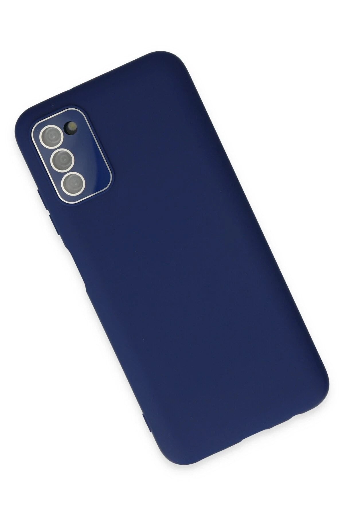 Mey İthalat® Samsung Galaxy A03S Kılıf Lansman Glass Kapak - Sky Blue
