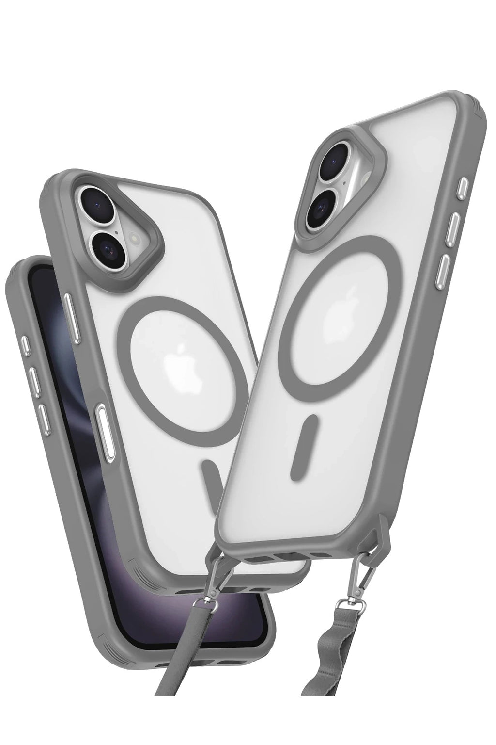 Mey İthalat® iPhone 16 Kılıf Enka Magsafe Silikon Kılıf - Titan Gri
