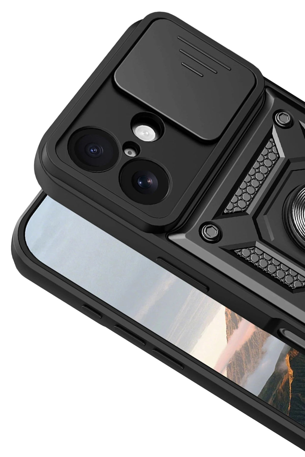 Mey İthalat® iPhone 17 Pars Lens Yüzüklü Silikon - Siyah