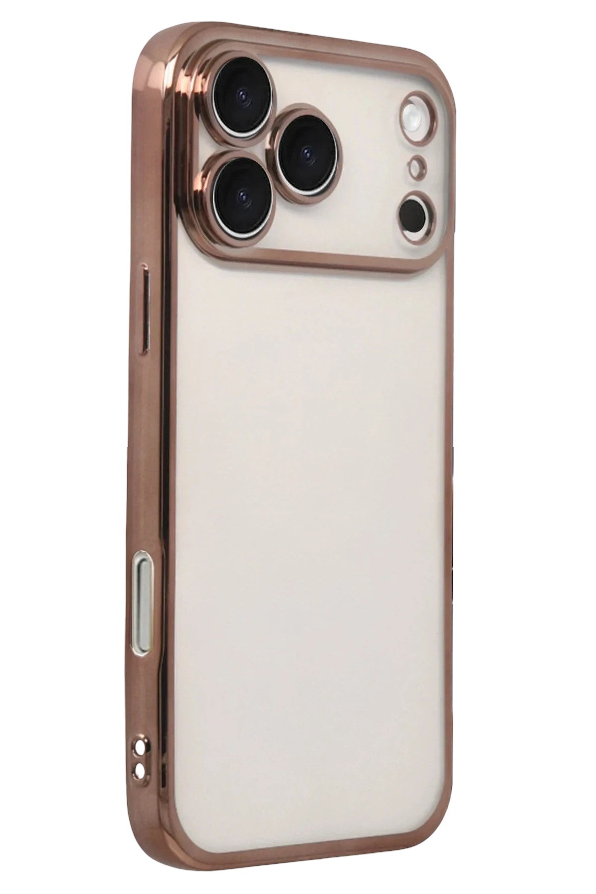 Mey İthalat® iPhone 17 Pro Max Lensli Silikon - Çöl Titanyum
