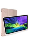 Mey İthalat® iPad Pro 12.9 (2021) Kılıf Kalemlikli Mars Tablet Kılıfı - Rose Gold