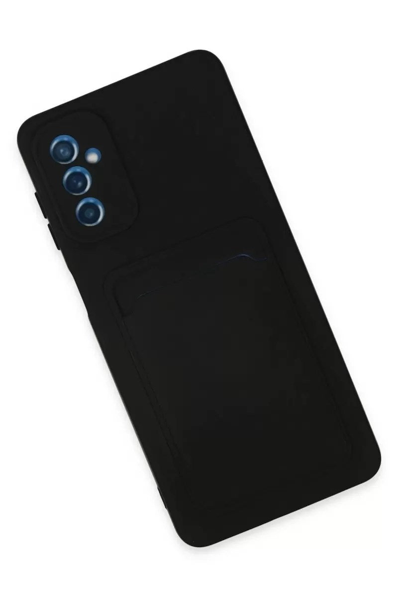 Mey İthalat® Samsung Galaxy M52 5G Kılıf Kelvin Kartvizitli Silikon - Siyah