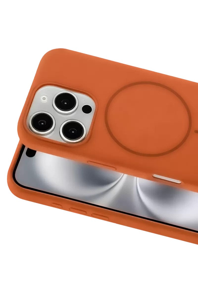 Mey İthalat® iPhone 16 Pro Kılıf Jully Magsafe Kapak - Turuncu