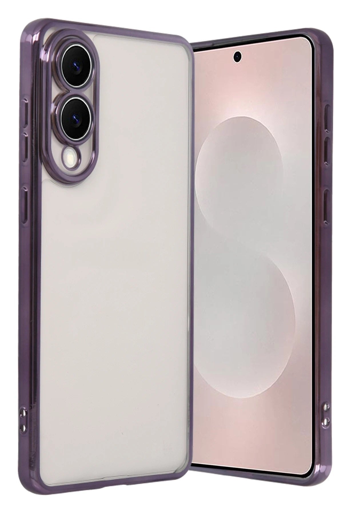 Mey İthalat® Samsung Galaxy S25 Edge Lensli Silikon - Mor