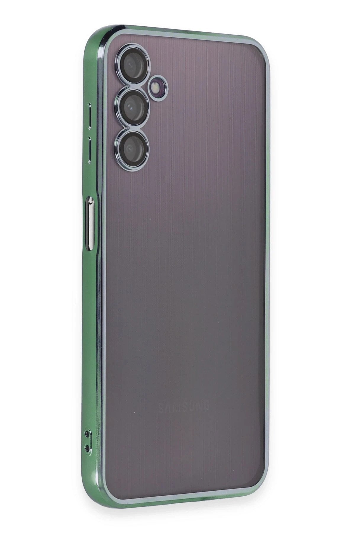 Mey İthalat® Samsung Galaxy A14 4G Kılıf Lensli Silikon - Yeşil