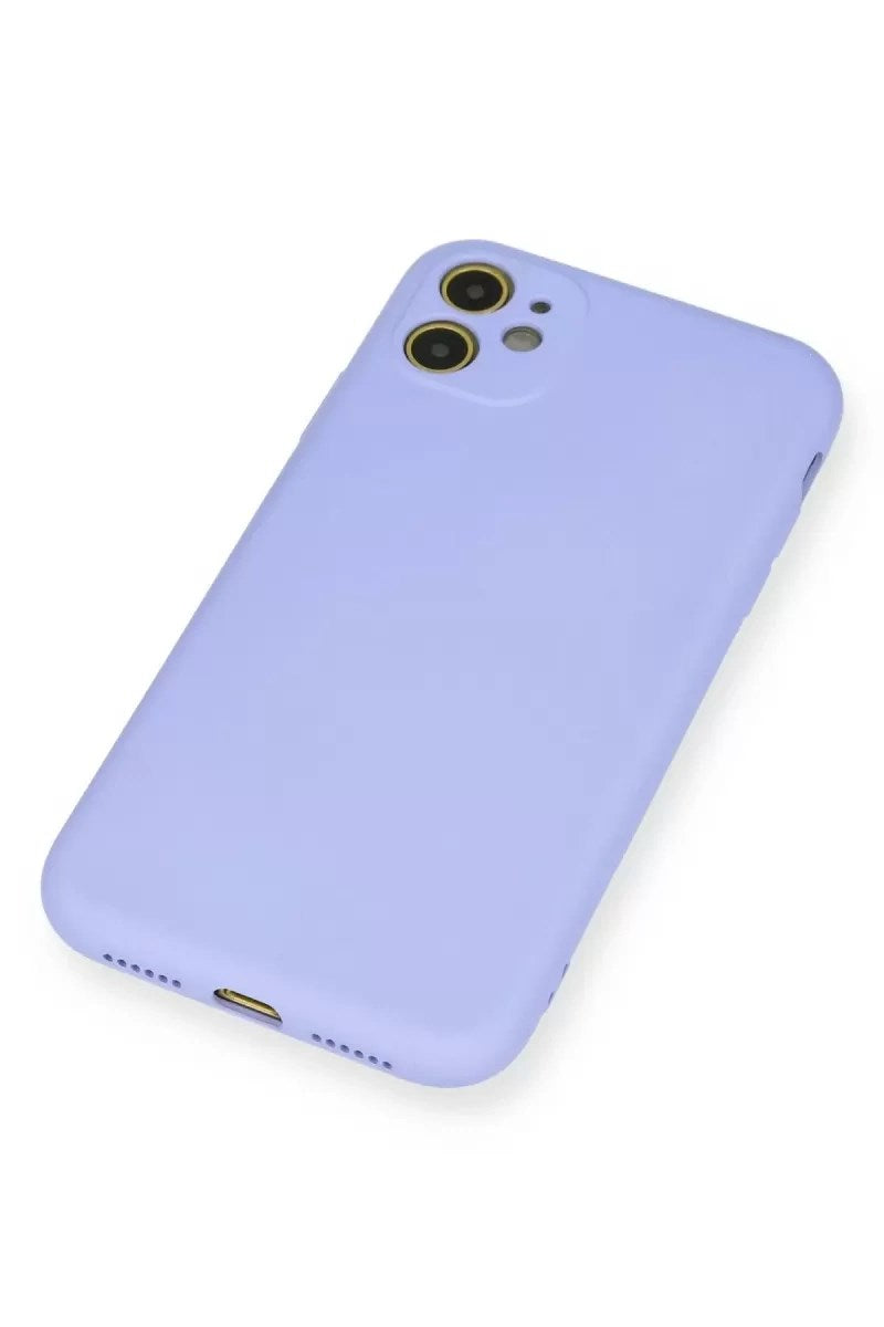 Mey İthalat® iPhone 11 Kılıf Nano içi Kadife Silikon - Lila