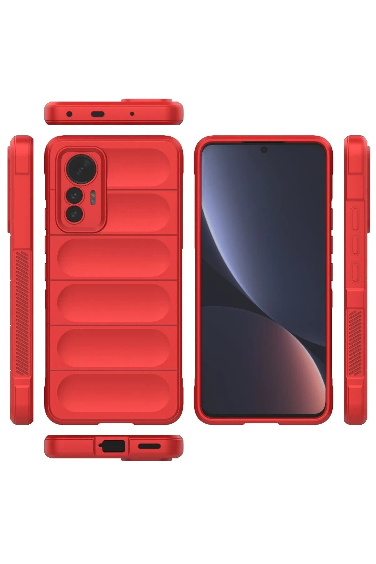 Mey İthalat® Mi 12 Lite Kılıf Optimum Silikon - Kırmızı