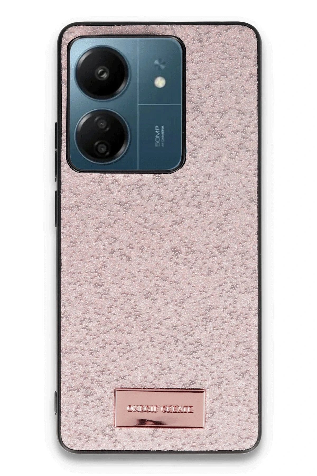 Mey İthalat® Redmi 13C Bright Simli Kapak - Pembe