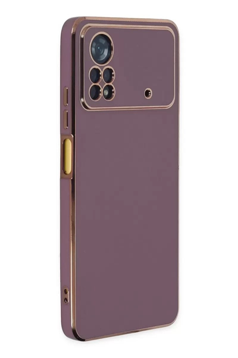 Mey İthalat® Poco X4 Pro 5G Kılıf Volet Silikon - Mor