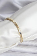 Mey İthalat® 14K Gold Renk Kaplama Kare Zincir Model CM Kadın Bileklik