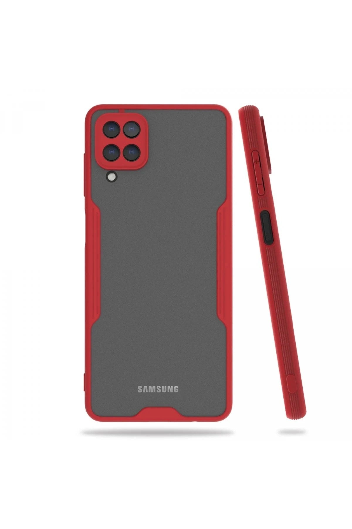 Mey İthalat® Samsung Galaxy A22 Kılıf Platin Silikon - Kırmızı