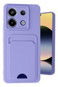 Mey İthalat® Redmi Note 13 Pro 5G Kılıf Kelvin Kartvizitli Silikon - Lila