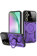 Mey İthalat® Samsung Galaxy S24 FE Kılıf Joy Lens Standlı Kapak - Mor
