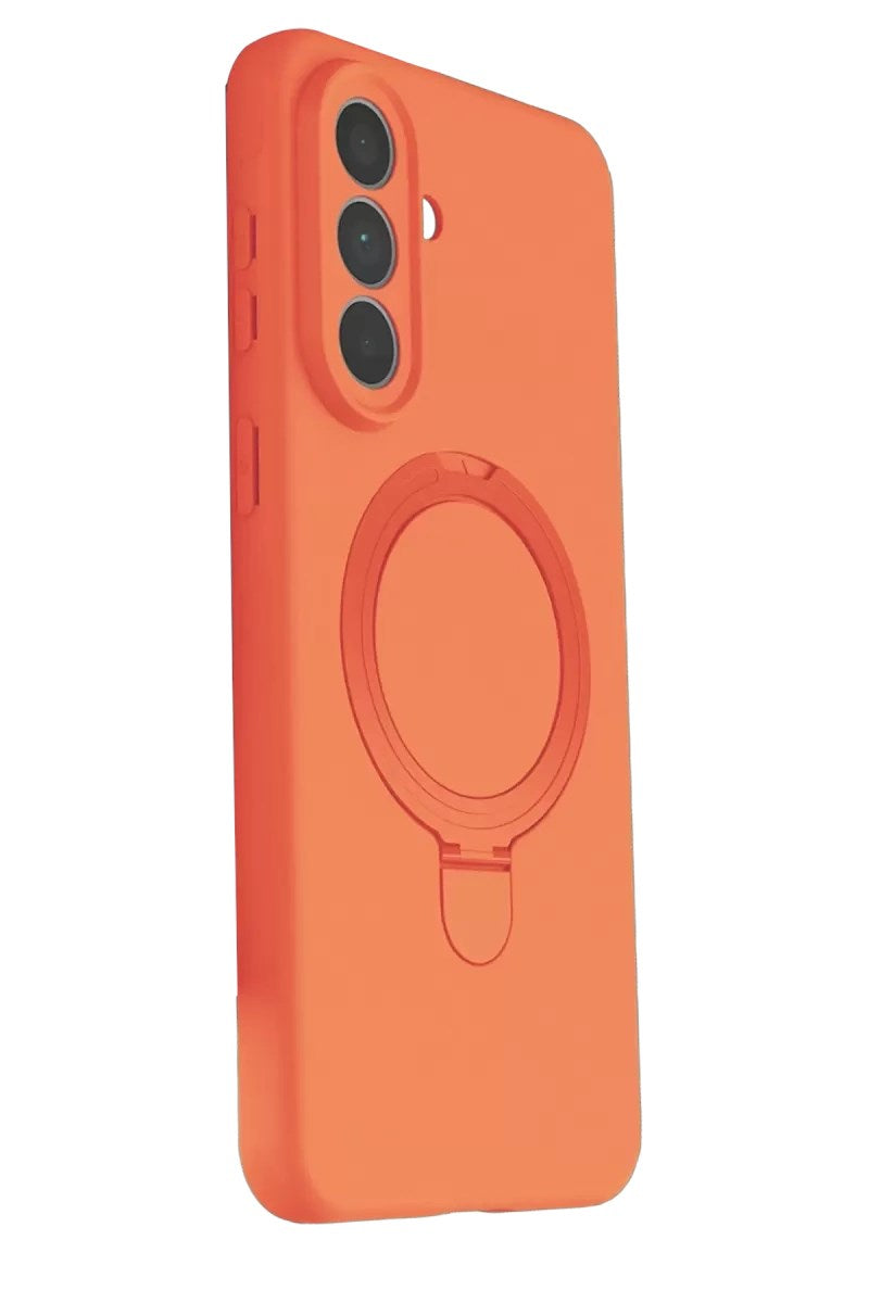 Mey İthalat® Samsung Galaxy A57 5G Regal Magsafe Standlı Kapak - Turuncu