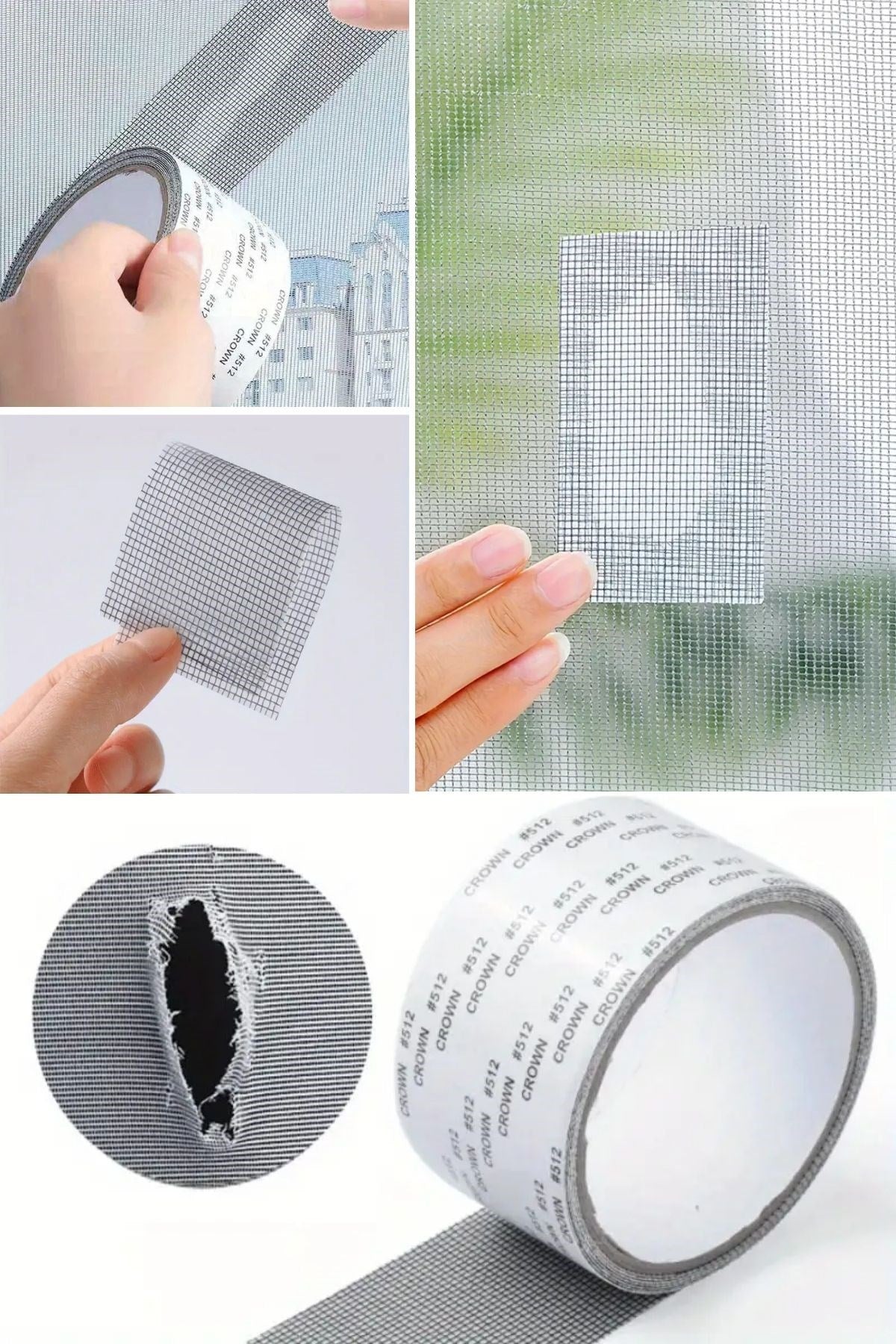 Güçlü Yapışkanlı Pencere Sineklik Tamir Bandı, Sineklik Tamir, Böcek Önleyici Yama Bandı 2 mt x 5 cm